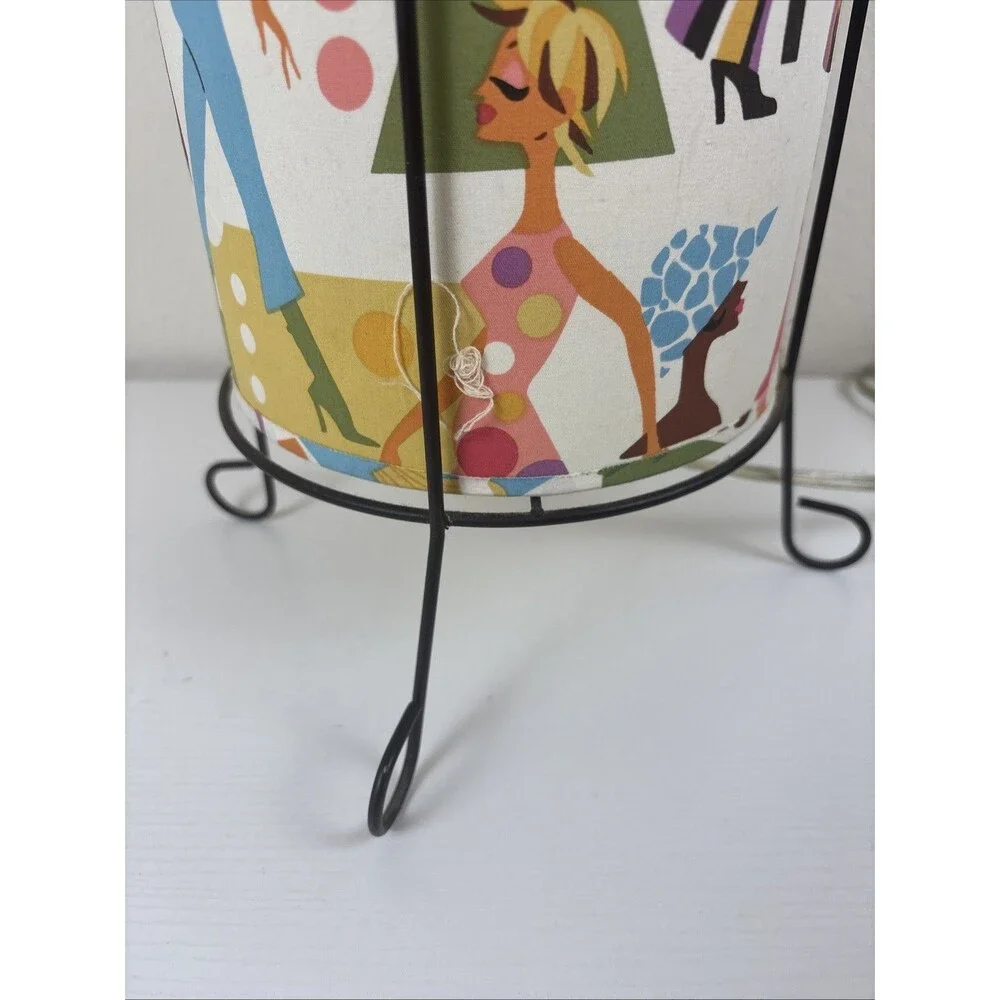 Vtg Tonner Dolls Fashion Wardrobe Print Lamp MCM Modern Century 50s Kitsch
